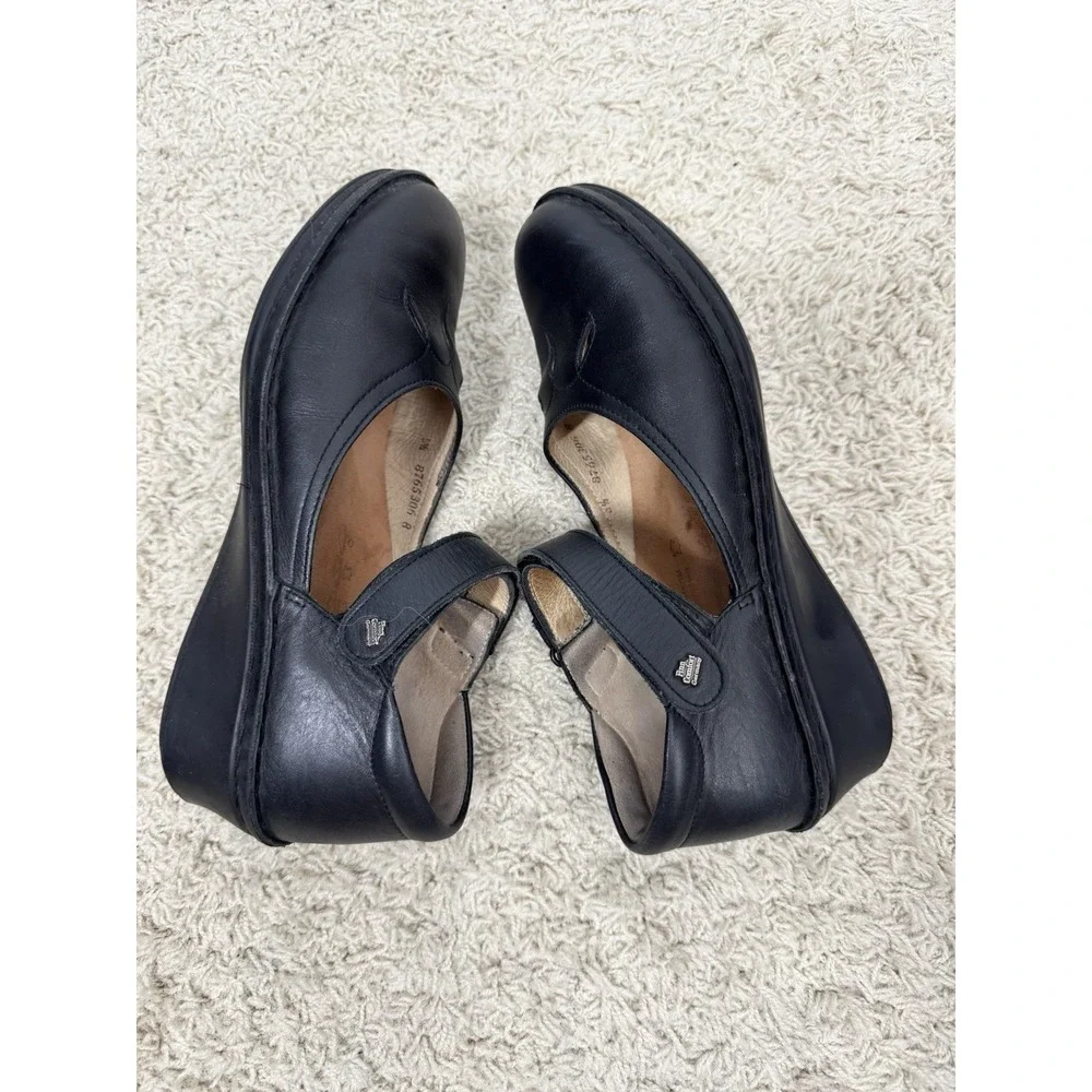 Finn‎ Comfort Women's Black Leather Mary Jane Shoes Size 8 Support Classic Retro